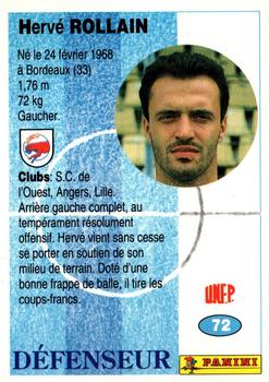 1994 Panini French League #72 Hervé Rollain Back