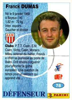 1994 Panini French League #78 Franck Dumas Back