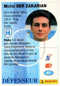 1994 Panini French League #87 Michel Der Zakarian Back
