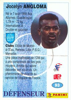 1994 Panini French League #93 Jocelyn Angloma Back