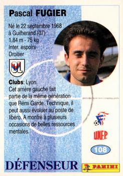 1994 Panini French League #108 Pascal Fugier Back