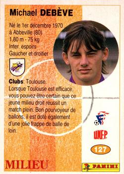 1994 Panini French League #127 Michael Debève Back
