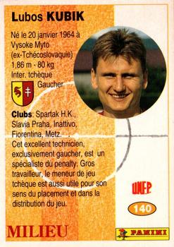 1994 Panini French League #140 Lubos Kubik Back