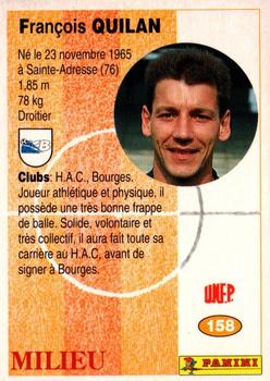 1994 Panini French League #158 François Quilan Back