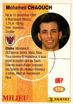 1994 Panini French League #174 Mohamed Chaouch Back