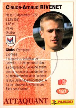 1994 Panini French League #187 Claude-Arnaud Rivenet Back