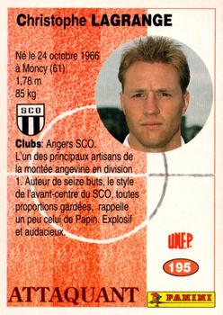 1994 Panini French League #195 Christophe Lagrange Back