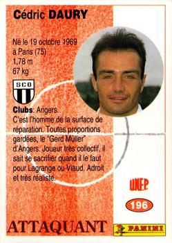 1994 Panini French League #196 Cédric Daury Back