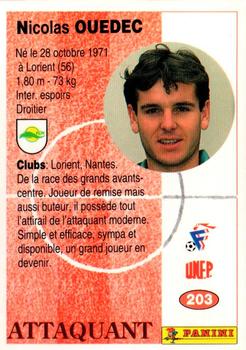1994 Panini French League #203 Nicolas Ouédec Back