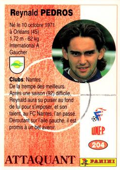 1994 Panini French League #204 Reynald Pedros Back