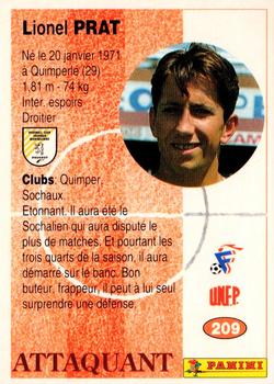 1994 Panini French League #209 Lionel Prat Back