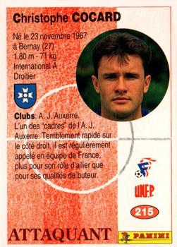 1994 Panini French League #215 Christophe Cocard Back