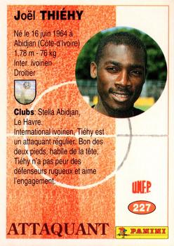 1994 Panini French League #227 Joël Tiéhi Back