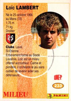 1994 Panini French League #233 Loïc Lambert Back