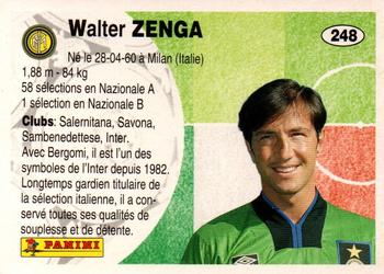 1994 Panini French League #248 Walter Zenga Back