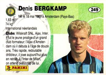 1994 Panini French League #249 Dennis Bergkamp Back