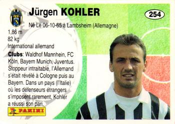 1994 Panini French League #254 Jurgen Kohler Back