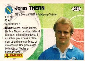 1994 Panini French League #274 Jonas Thern Back