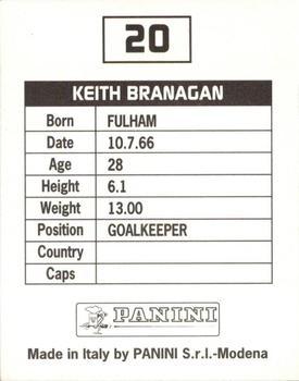 1994-95 Panini Football League 95 #20 Keith Branagan Back