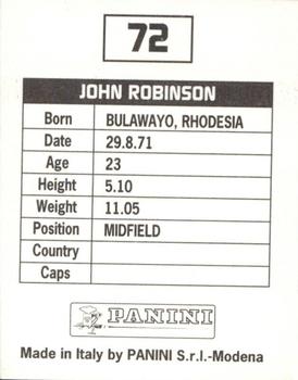 1994-95 Panini Football League 95 #72 John Robinson Back