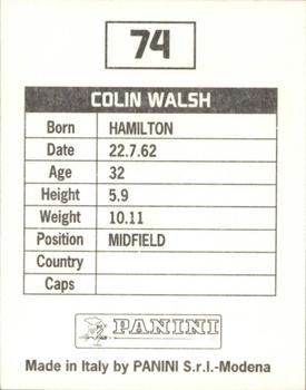1994-95 Panini Football League 95 #74 Colin Walsh Back