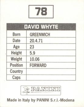 1994-95 Panini Football League 95 #78 David Whyte Back