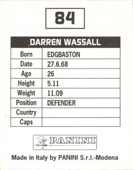 1994-95 Panini Football League 95 #84 Darren Wassall Back