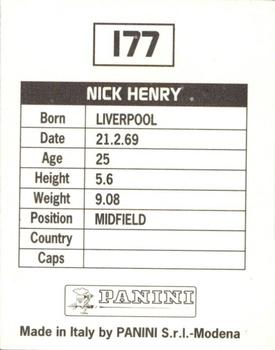 1994-95 Panini Football League 95 #177 Nick Henry Back
