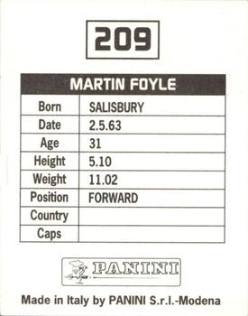 1994-95 Panini Football League 95 #209 Martin Foyle Back