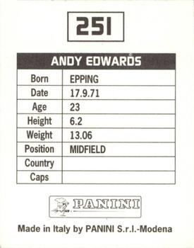 1994-95 Panini Football League 95 #251 Andy Edwards Back