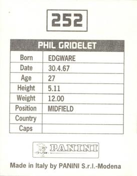 1994-95 Panini Football League 95 #252 Phil Gridelet Back