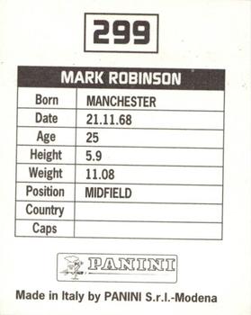 1994-95 Panini Football League 95 #299 Mark Robinson Back