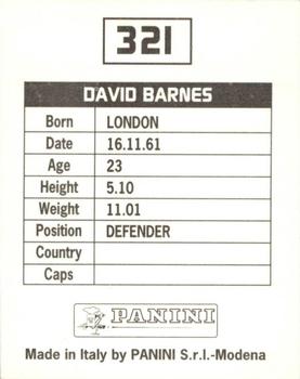 1994-95 Panini Football League 95 #321 David Barnes Back