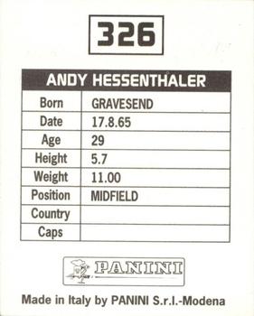 1994-95 Panini Football League 95 #326 Andy Hessenthaler Back