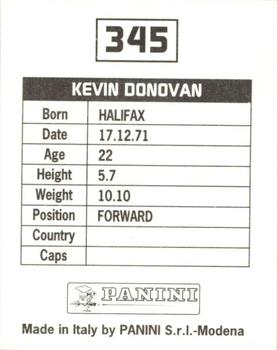 1994-95 Panini Football League 95 #345 Kevin Donovan Back