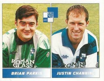 1994-95 Panini Football League 95 #412 Brian Parkin / Justin Channing Front