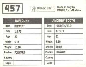 1994-95 Panini Football League 95 #457 Andrew Booth / Iain Dunn Back