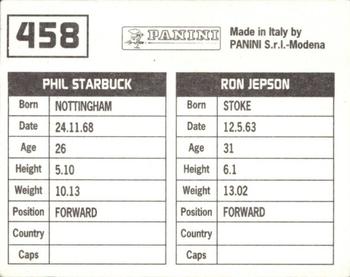 1994-95 Panini Football League 95 #458 Ron Jepson / Phil Starbuck Back