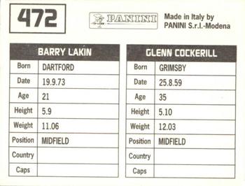 1994-95 Panini Football League 95 #472 Glenn Cockerill / Barry Lakin Back