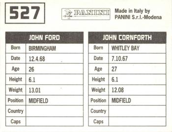 1994-95 Panini Football League 95 #527 John Cornforth / Jon Ford Back