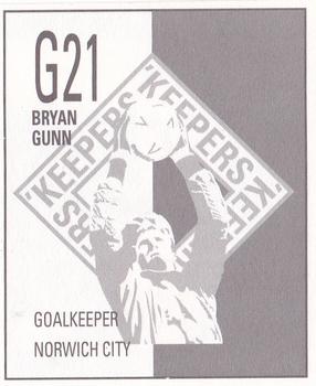 1990-91 Orbis Football Collection #G21 Bryan Gunn Back