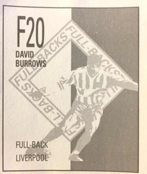 1990-91 Orbis Football Collection #F20 David Burrows Back