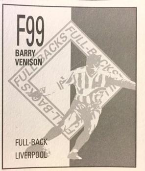 1990-91 Orbis Football Collection #F99 Barry Venison Back