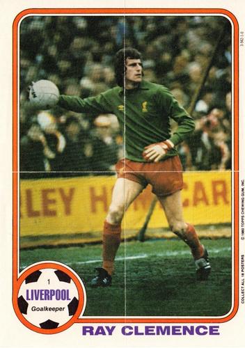1980 Topps Football Mini Posters #1 Ray Clemence Front