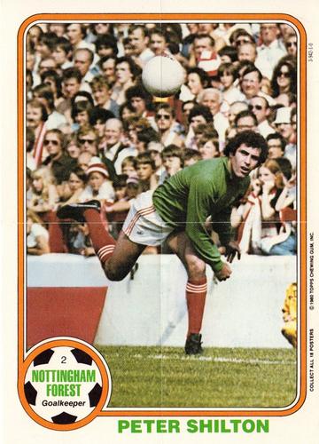1980 Topps Football Mini Posters #2 Peter Shilton Front