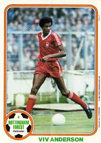 1980 Topps Football Mini Posters #6 Viv Anderson Front