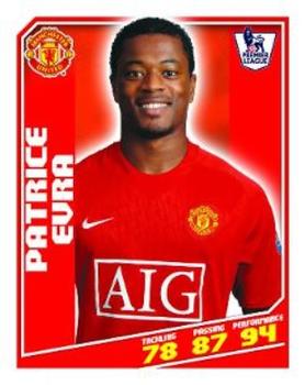 2008-09 Topps Premier League Sticker Collection #276 Patrice Evra Front