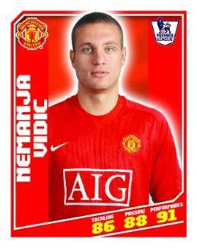 2008-09 Topps Premier League Sticker Collection #280 Nemanja Vidic Front