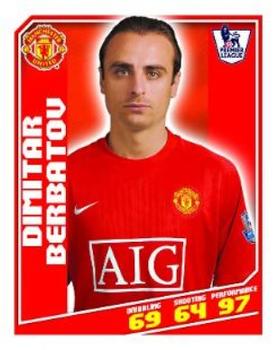 2008-09 Topps Premier League Sticker Collection #289 Dimitar Berbatov Front