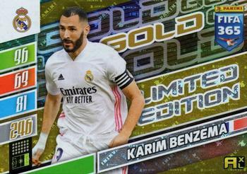2022 Panini Adrenalyn XL FIFA 365 - Limited Edition Premium Gold #NNO Karim Benzema Front